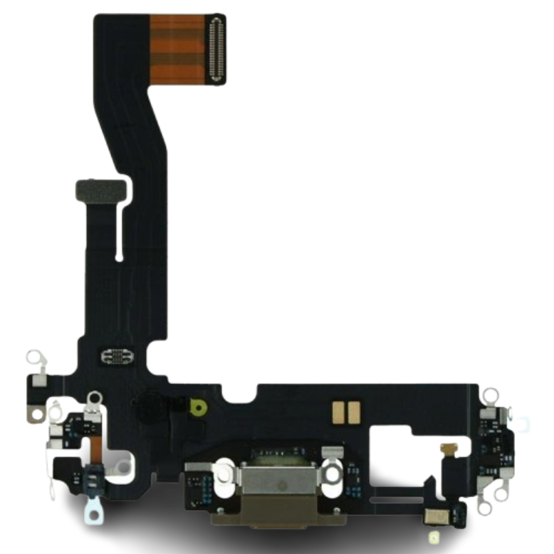 Шлейф iPhone 12/12 Pro з розємом зарядки Gold Original (знято з телефона)